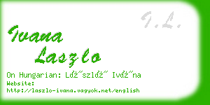 ivana laszlo business card